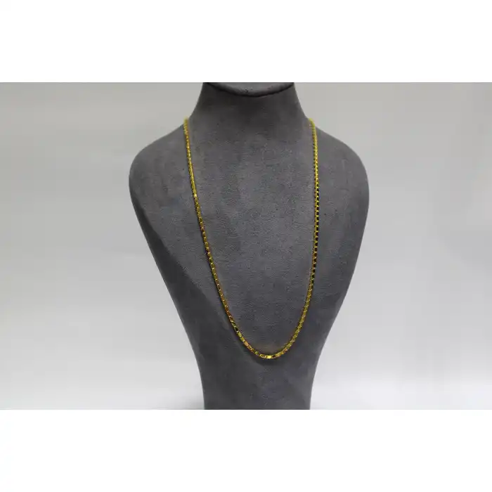 14 Ayar Altın Modern Pullu Zincir Modeli Kolye