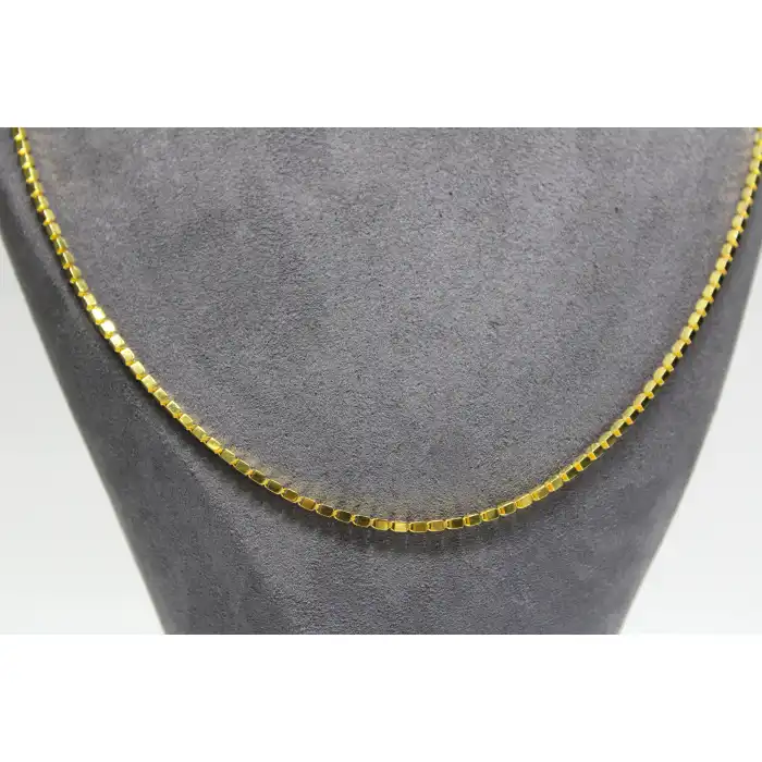 14 Ayar Altın Modern Pullu Zincir Modeli Kolye