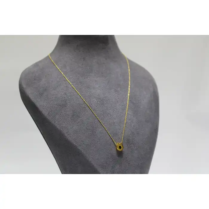 14 Ayar Altın Ö Harfi Kolye Zinciriyle Beraber