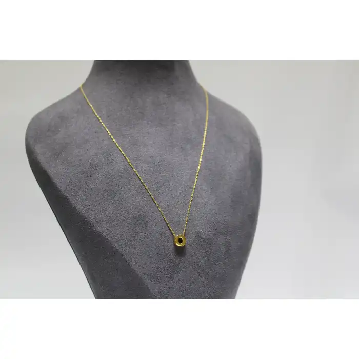 14 Ayar Altın O Harfi Kolye Zinciriyle Beraber