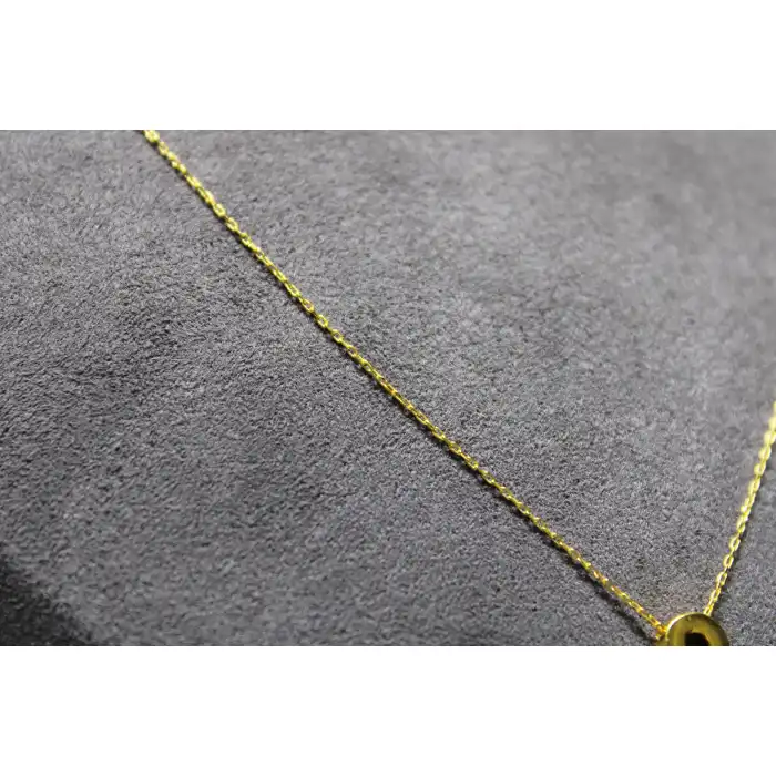 14 Ayar Altın O Harfi Kolye Zinciriyle Beraber