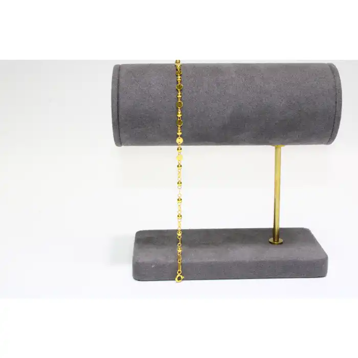 14 Ayar Altın Pullu Bileklik Künye