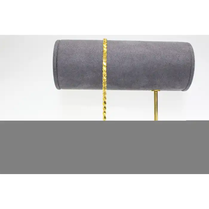 14 Ayar Altın Pullu Künye Bileklik