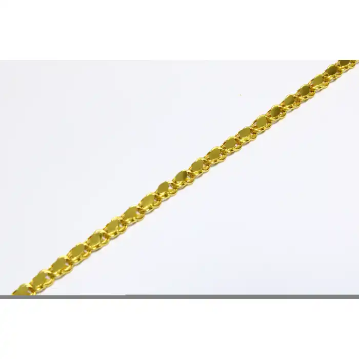 14 Ayar Altın Pullu Zincir Model Bileklik Künye