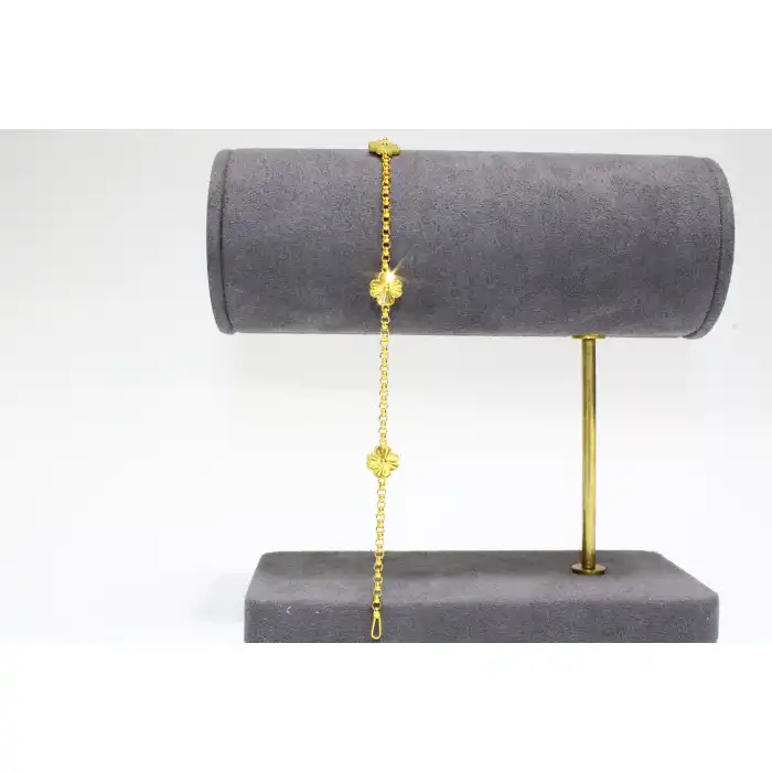 14 Ayar Altın Yonca Bileklik