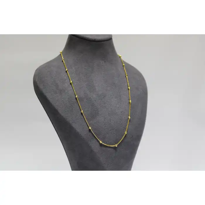 14 Ayar Gerçek Altın Dorikalı Zincir Kolye