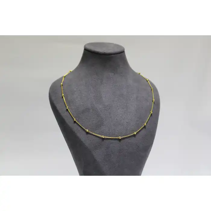 14 Ayar Gerçek Altın Dorikalı Zincir Kolye