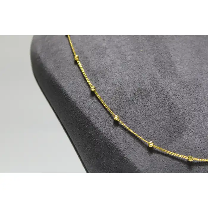 14 Ayar Gerçek Altın Dorikalı Zincir Kolye