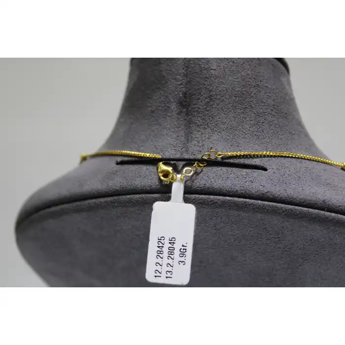 14 Ayar Gerçek Altın Dorikalı Zincir Kolye