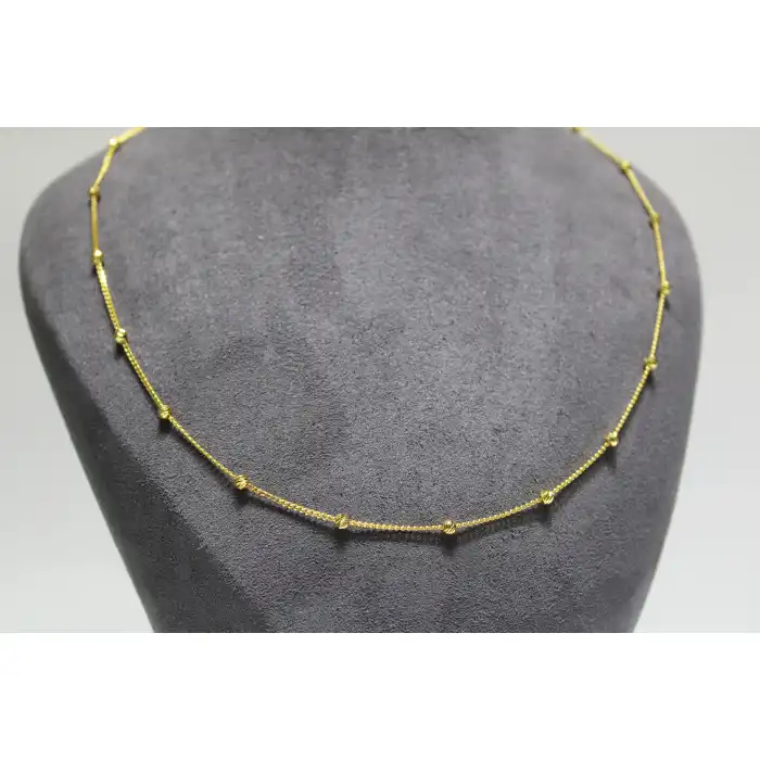 14 Ayar Gerçek Altın Dorikalı Zincir Kolye