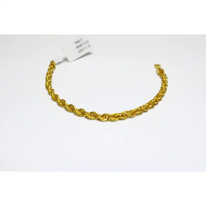 14 Ayar Gerçek Altın Halat Künye