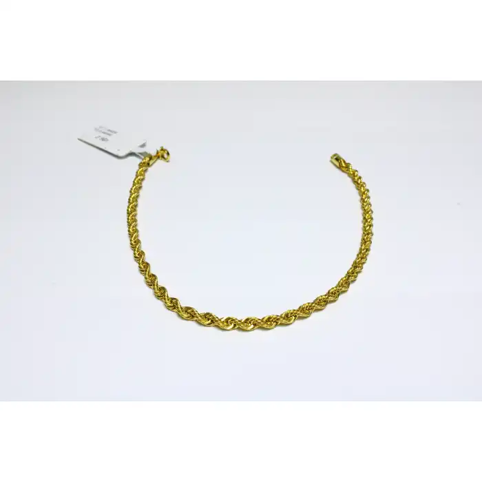 14 Ayar Gerçek Altın Halat Künye