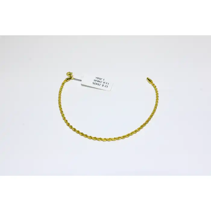 14 Ayar Gerçek Altın Halat Künye