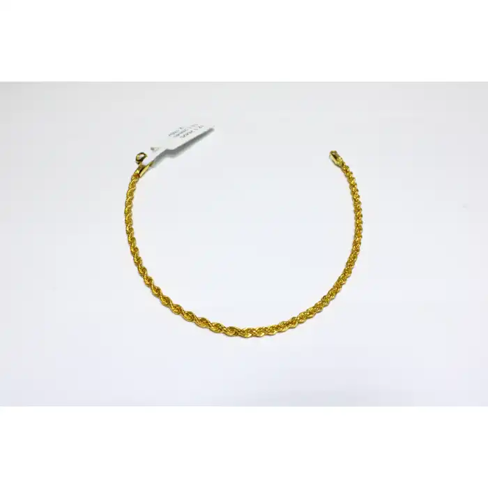 14 Ayar Gerçek Altın Halat Künye