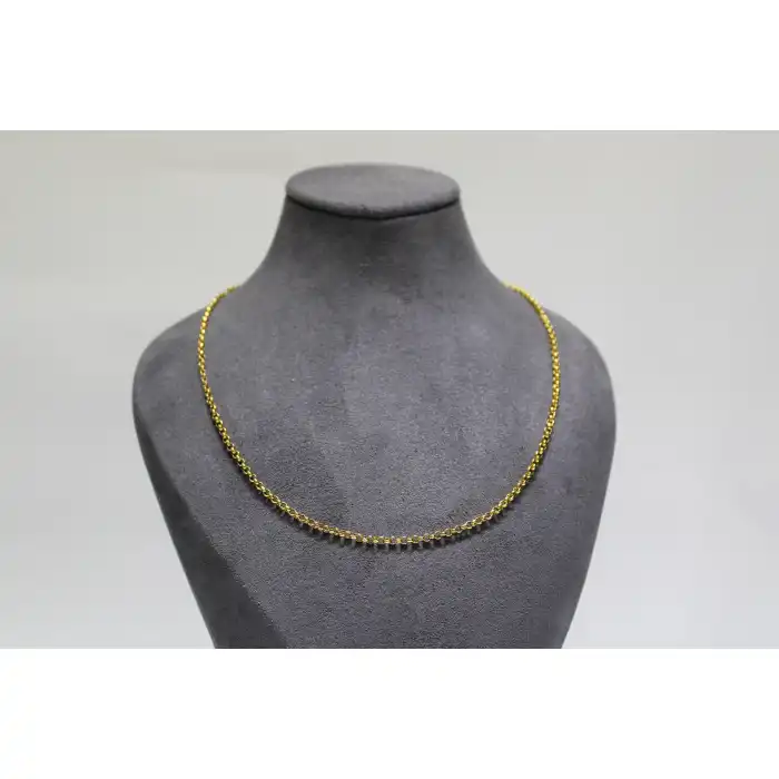 14 Ayar Gerçek Altın Halka Model Kolye Zincir