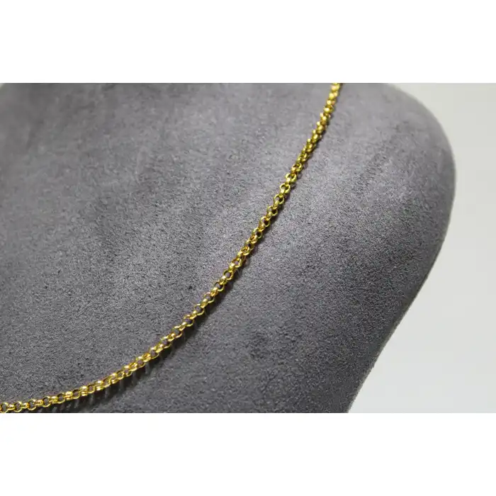 14 Ayar Gerçek Altın Halka Model Kolye Zincir