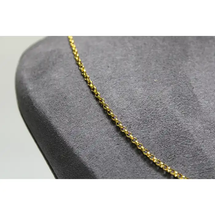 14 Ayar Gerçek Altın Halka Model Kolye Zincir