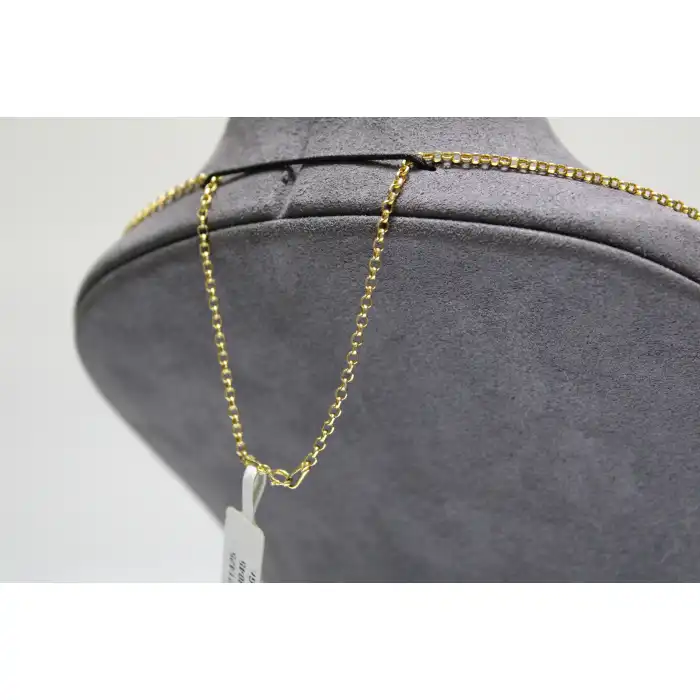 14 Ayar Gerçek Altın Halka Modeli Zincir