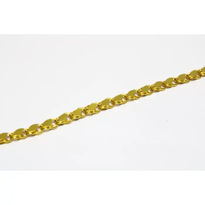 14 Ayar Pullu Zincir Modeli Bileklik Künye