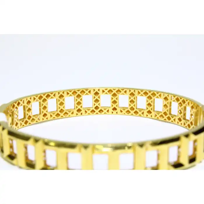 22 Ayar Altın Dikdörtgen T Model Kelepçe Bilezik 17.96 GR KLP2151