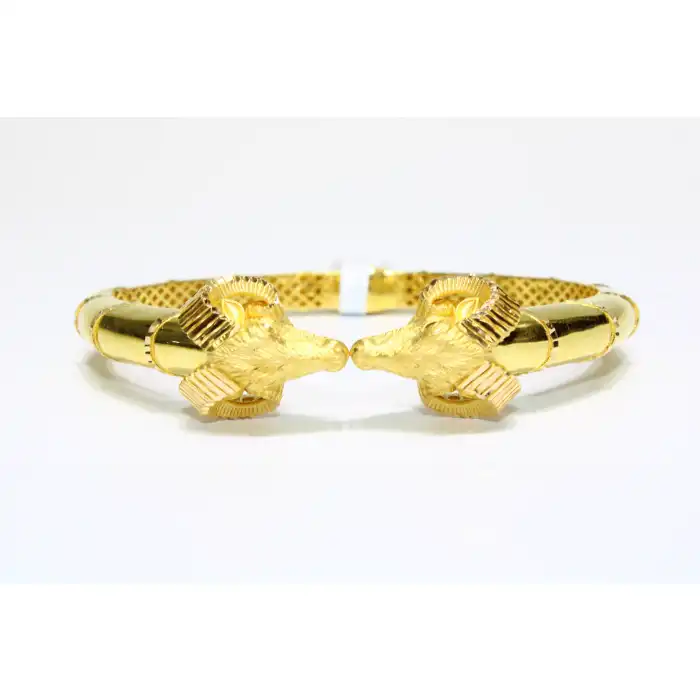 22 Ayar Altın Koçbaşı Modeli Kelepçe Bilezik 20.87 GR KLP2388