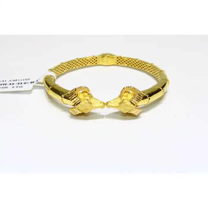 22 Ayar Altın Koçbaşı Modeli Kelepçe Bilezik 20.87 GR KLP2388