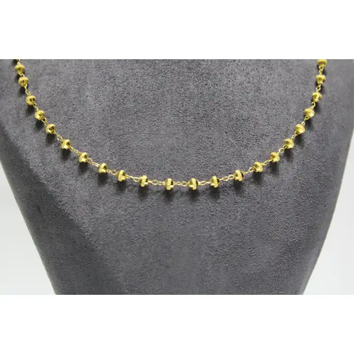 14 Ayar Altın Dorika Nohut Habbeli Kolye