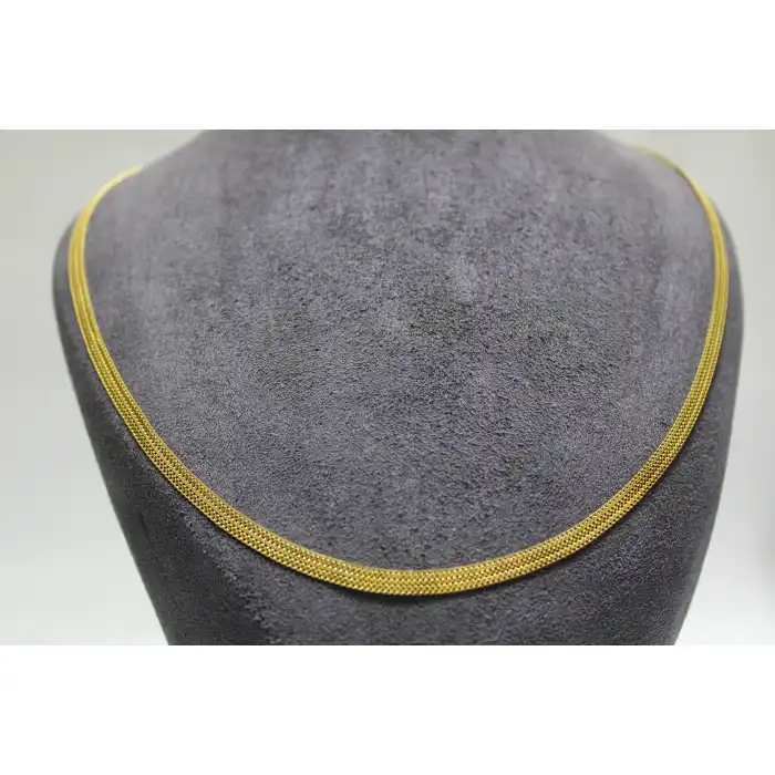 14 Ayar Altın İtalyan Hasır Kolye