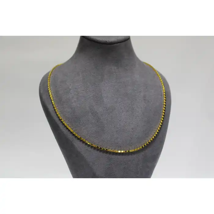 14 Ayar Altın Modern Pullu Zincir Modeli Kolye