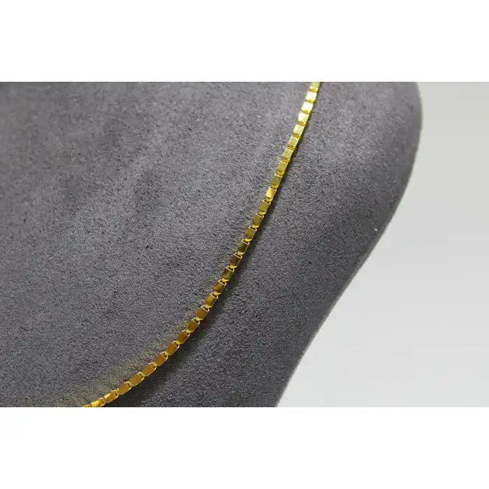 14 Ayar Altın Modern Pullu Zincir Modeli Kolye