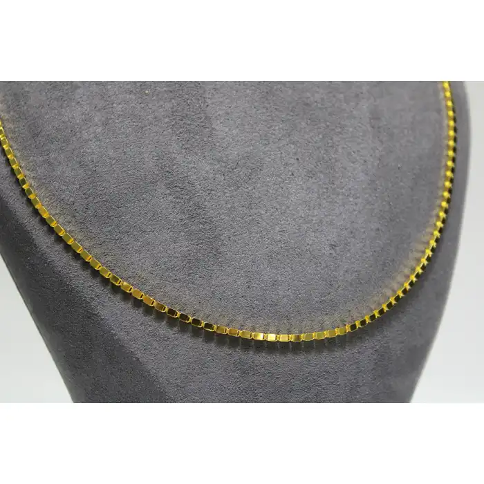 14 Ayar Altın Modern Pullu Zincir Modeli Kolye