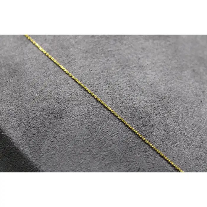 14 Ayar Gerçek Altın Y Harfi Kolye Ucu Zinciri