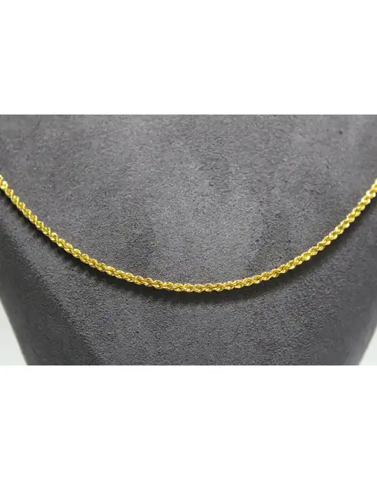 14 Ayar Altın Halat Modeli Zincir Kolye 3.43 GR 65CM