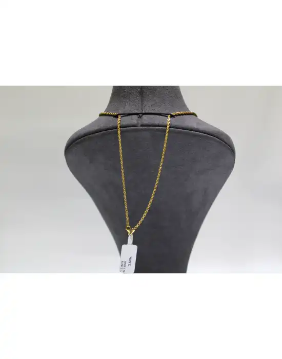 14 Ayar Altın Halat Modeli Zincir Kolye 3.43 GR 65CM