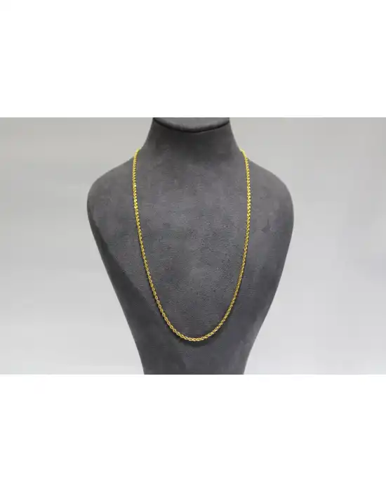14 Ayar Altın Halat Modeli Zincir Kolye 3.49 GR 65CM