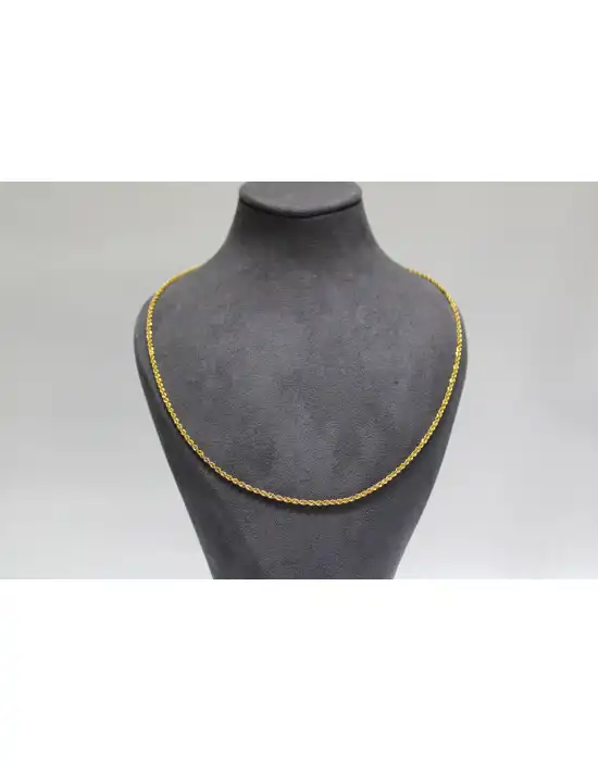 14 Ayar Altın Halat Modeli Zincir Kolye 3.50 GR 60 CM