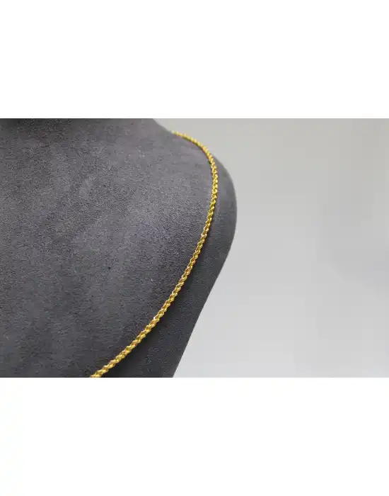 14 Ayar Altın Halat Modeli Zincir Kolye 3.50 GR 60 CM