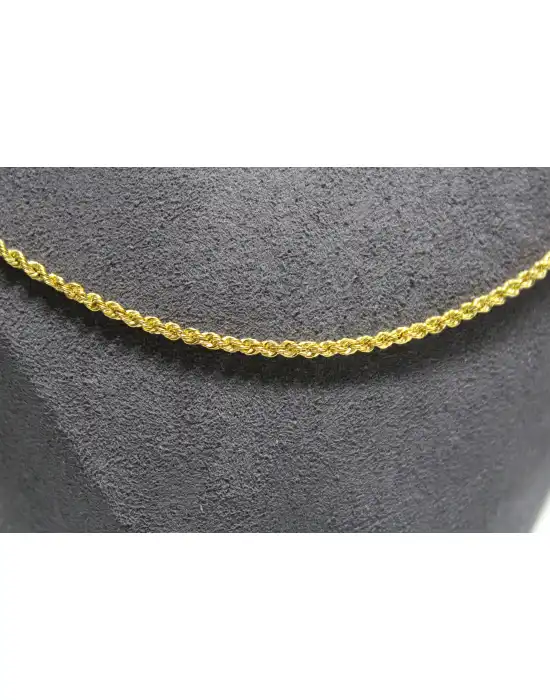 14 Ayar Altın Halat Modeli Zincir Kolye 3.51 GR 65 CM