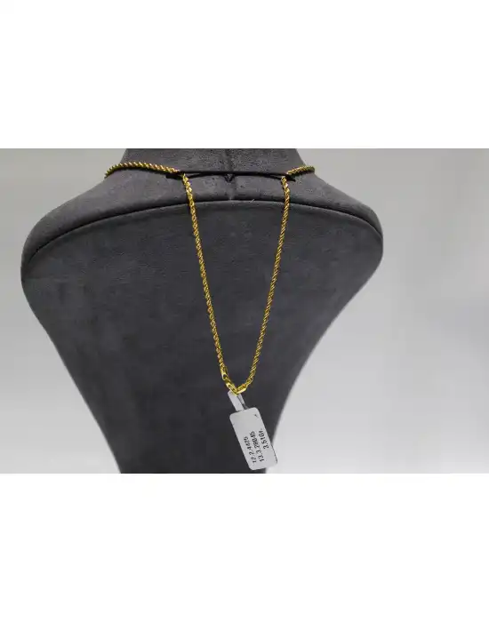 14 Ayar Altın Halat Modeli Zincir Kolye 3.51 GR 65 CM