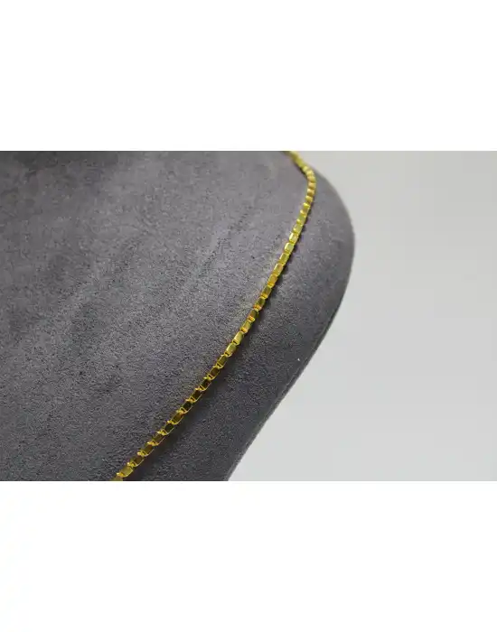 14 Ayar Altın Modern Pullu Zincir Modeli Kolye