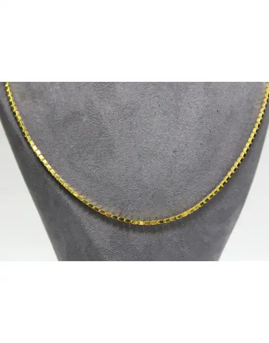 14 Ayar Altın Modern Pullu Zincir Modeli Kolye