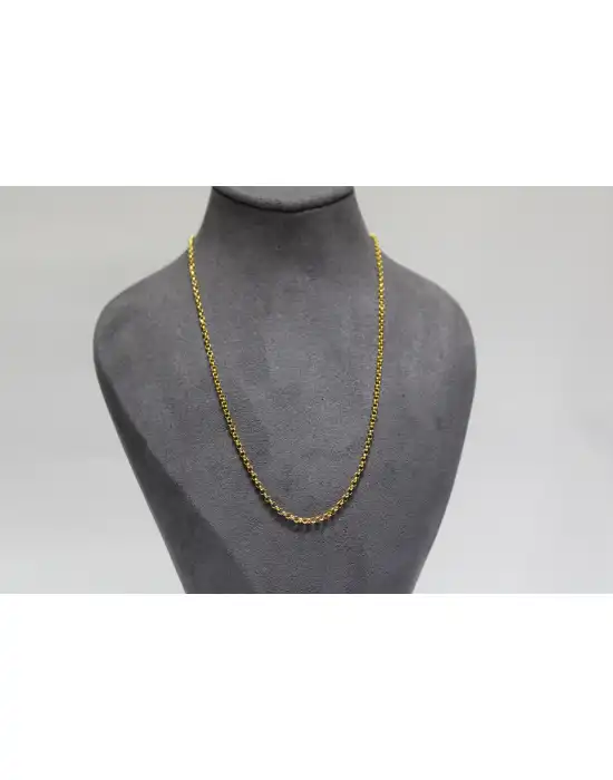 14 Ayar Gerçek Altın Halka Model Kolye Zincir