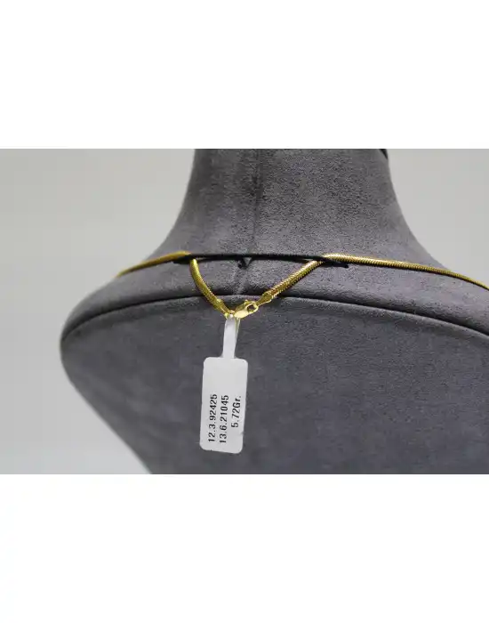 14 Ayar Altın Balık Sırtı Modeli Kolye