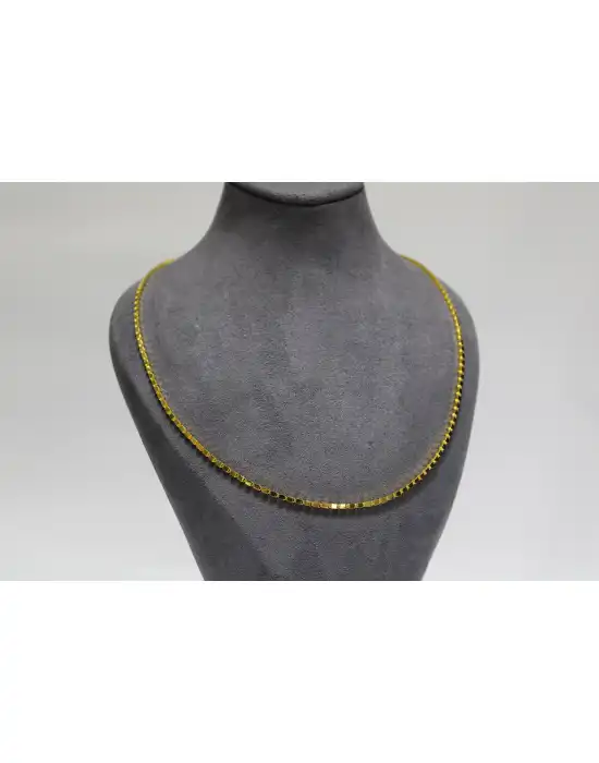 14 Ayar Altın Modern Pullu Zincir Modeli Kolye