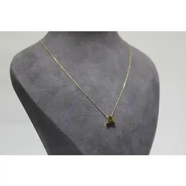 14 Ayar Altın A Harfi Kolye Zinciriyle Beraber