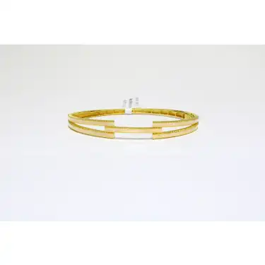 14 Ayar Altın Ajda Model Tek Sıralı Kaburga Kelepçe Bilezik 8.42 GR