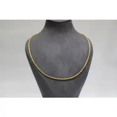 14 Ayar Altın Halat Modeli Zincir Kolye 3.60 GR 60 cm