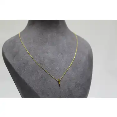 14 Ayar Altın İ Harfi Kolye Zinciriyle Beraber