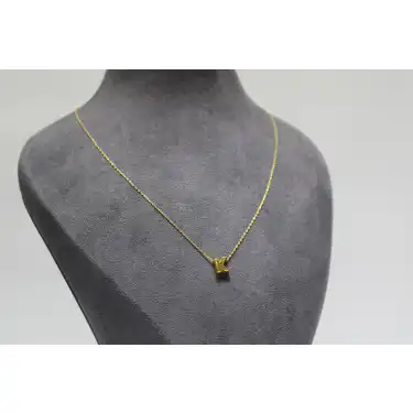 14 Ayar Altın K Harfi Kolye Zinciriyle Beraber