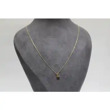 14 Ayar Altın L Harfi Kolye Zinciriyle Beraber